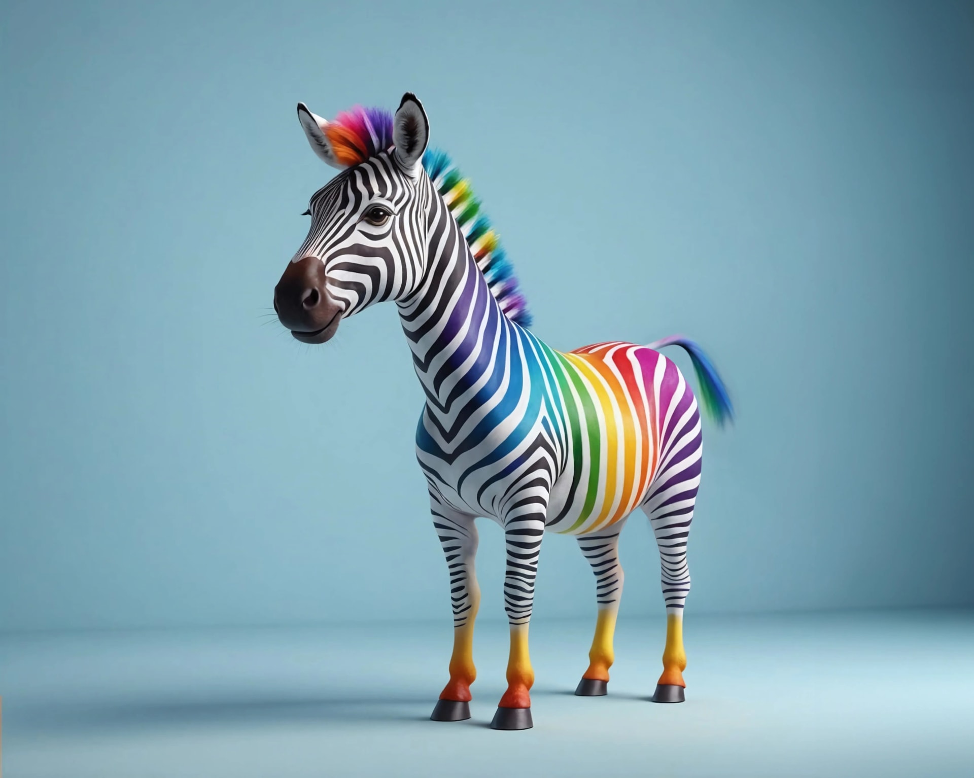 Image d'un zèbre mutli-colore pour illustrer les profils atypiques 